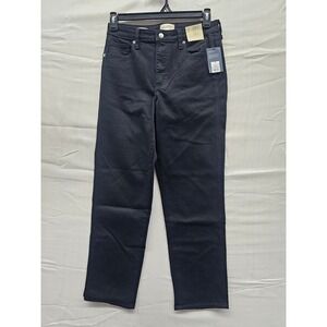 Universal Thread Womens Straight High Rise Jeans Black Cotton Casual Size 10
